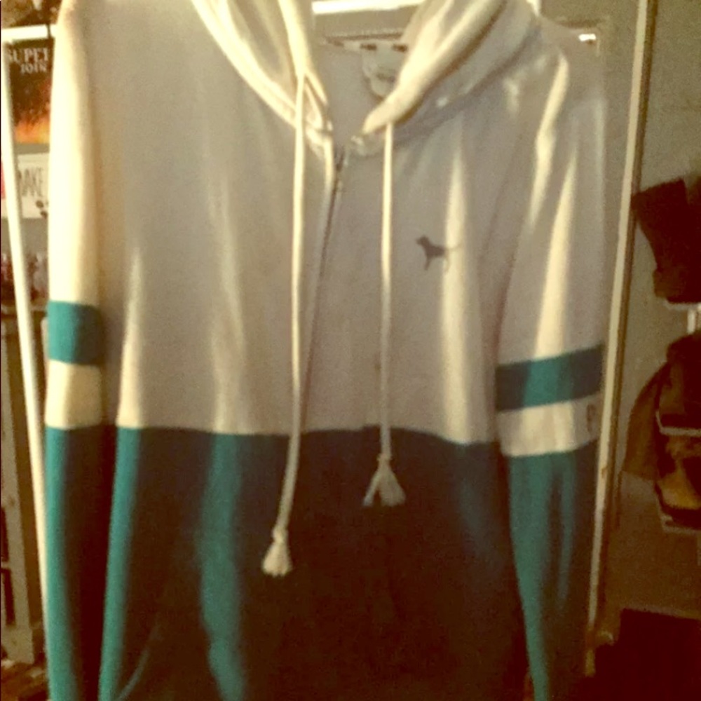 White and blue Vs Pink sweater!!